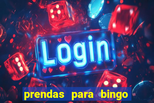 prendas para bingo de natal